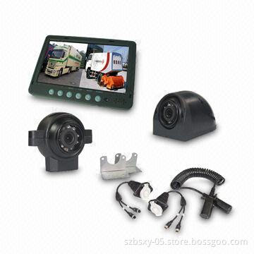 Rear View System with 7-inch Monitor and Side View Cameras, 10m IR Distance